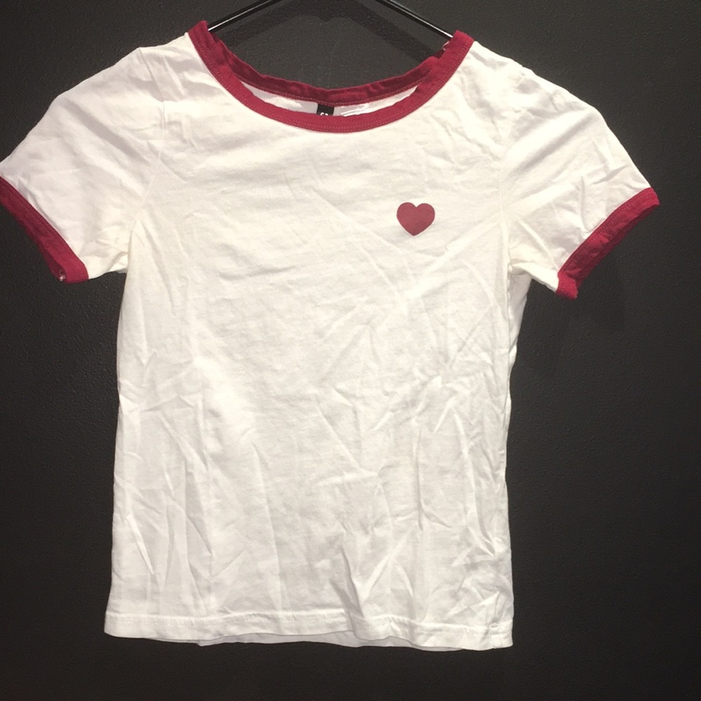 white crew neck shirt